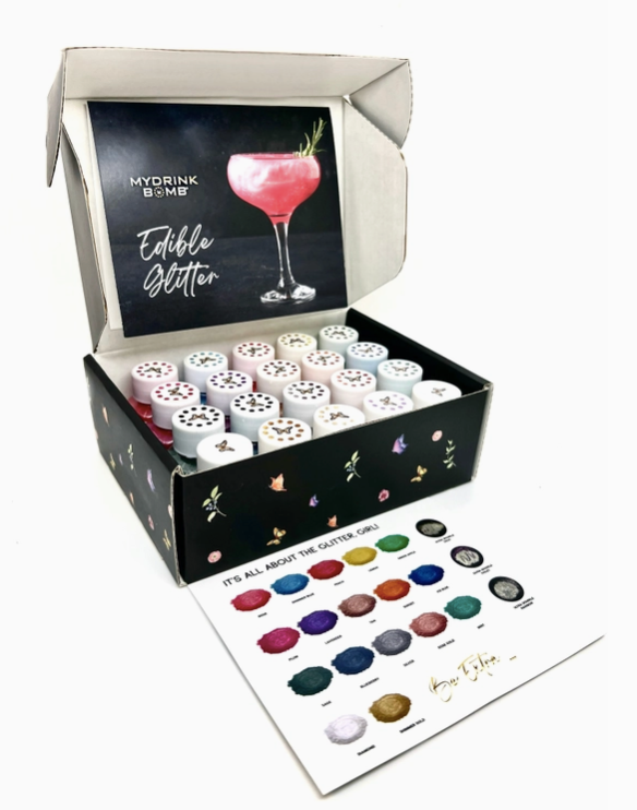 20 Edible Glitter Box 10 Gram Jar