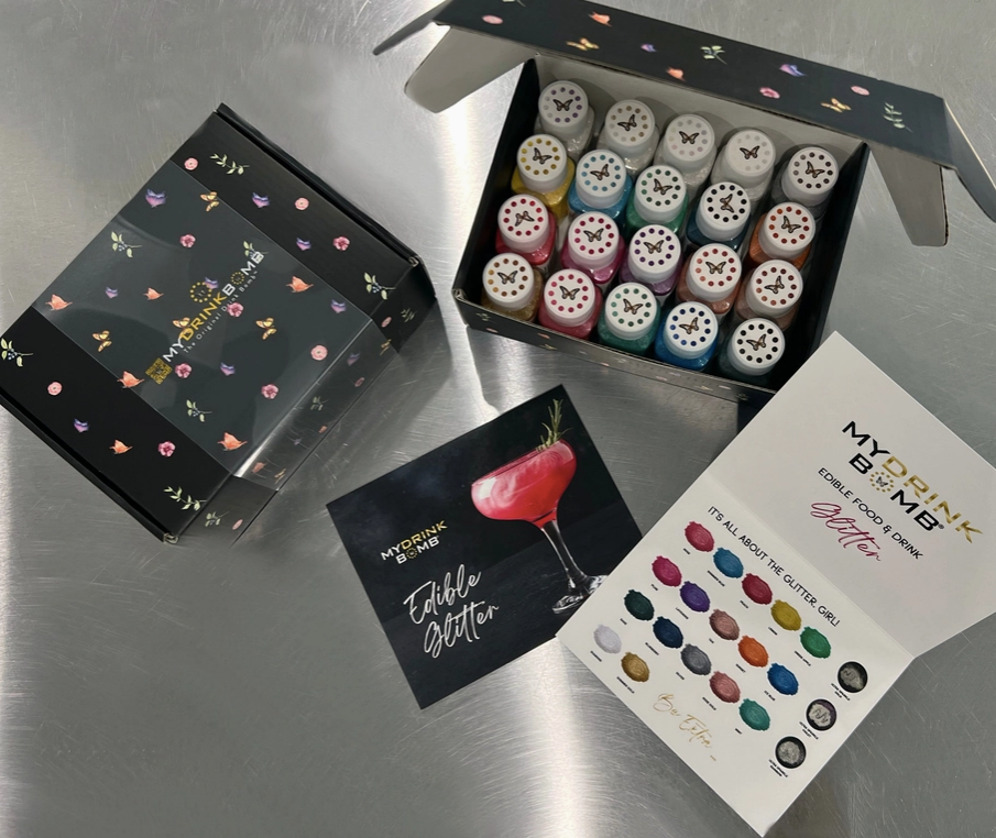 20 Edible Glitter Box 10 Gram Jar