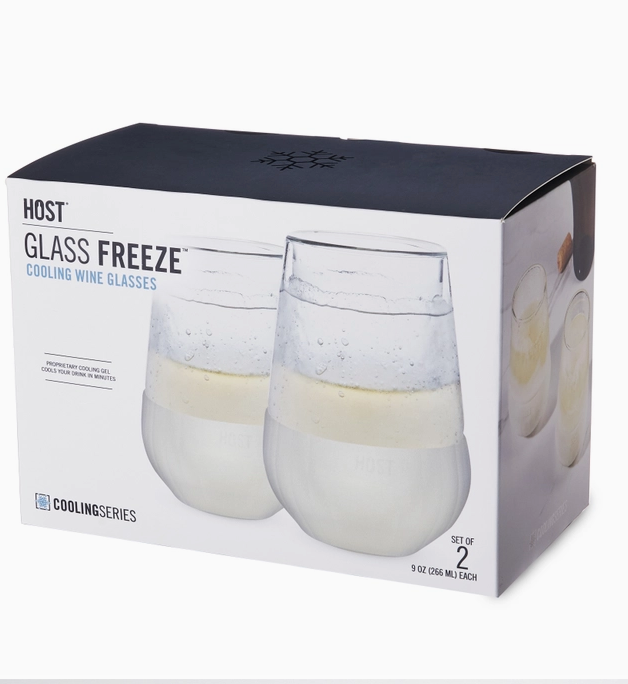 Glass Freeze™ Cooling Wine Glasses - Frost - Set