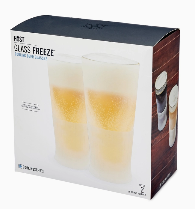 Glass Freeze™ Cooling Beer Glasses - Frost - Set