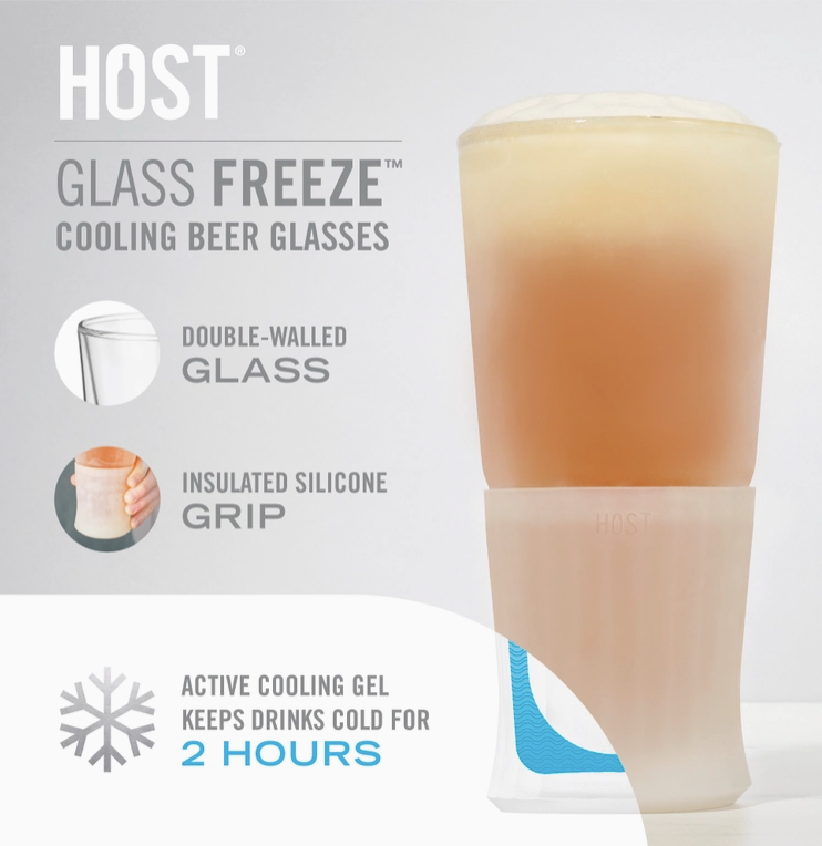 Glass Freeze™ Cooling Beer Glasses - Frost - Set