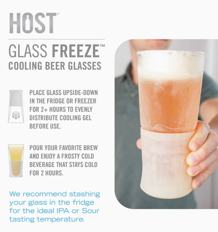 Glass Freeze™ Cooling Beer Glasses - Frost - Set