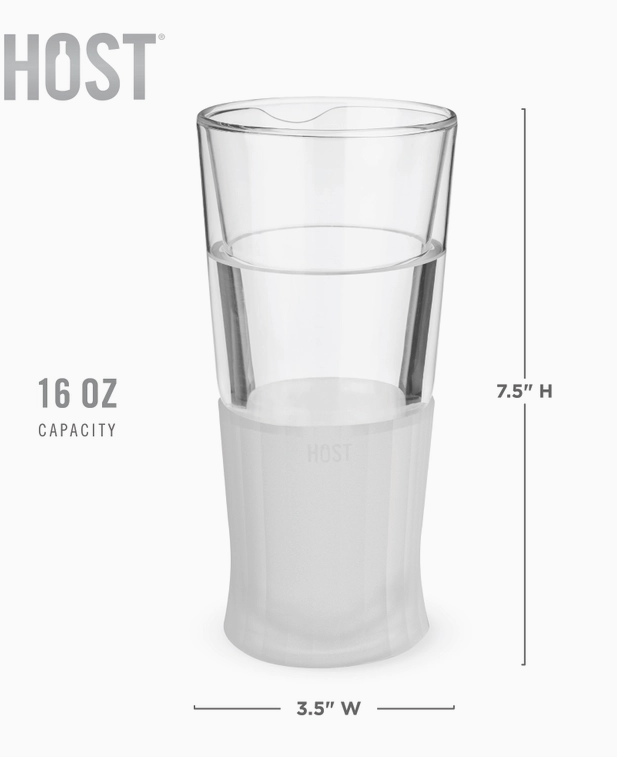 Glass Freeze™ Cooling Beer Glasses - Frost - Set