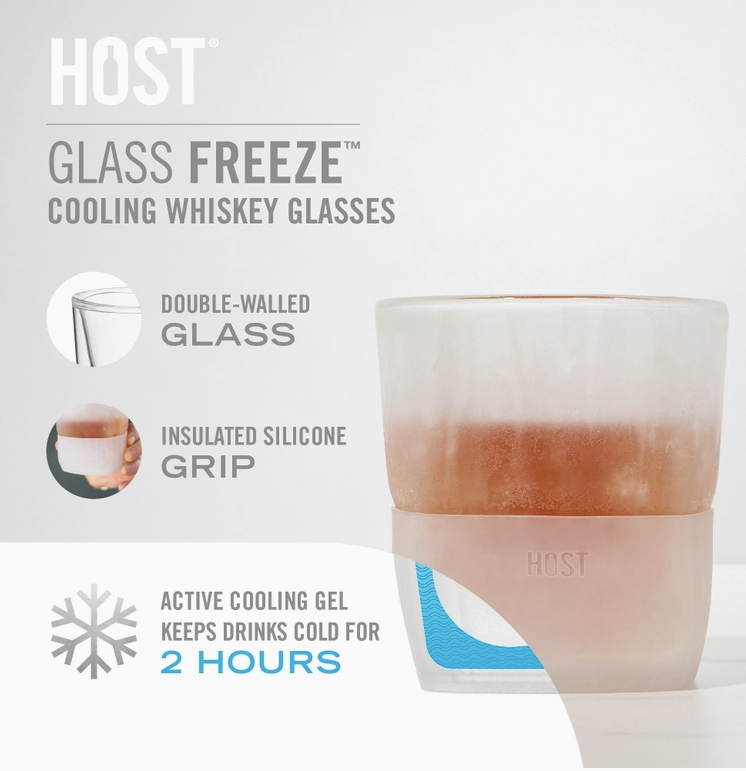 Glass Freeze™ Cooling Whiskey Glasses - Frost - Set