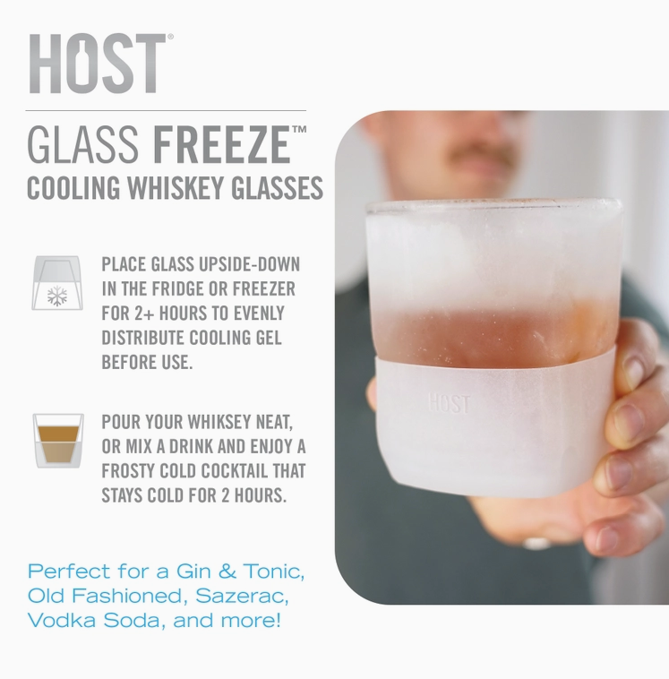 Glass Freeze™ Cooling Whiskey Glasses - Frost - Set