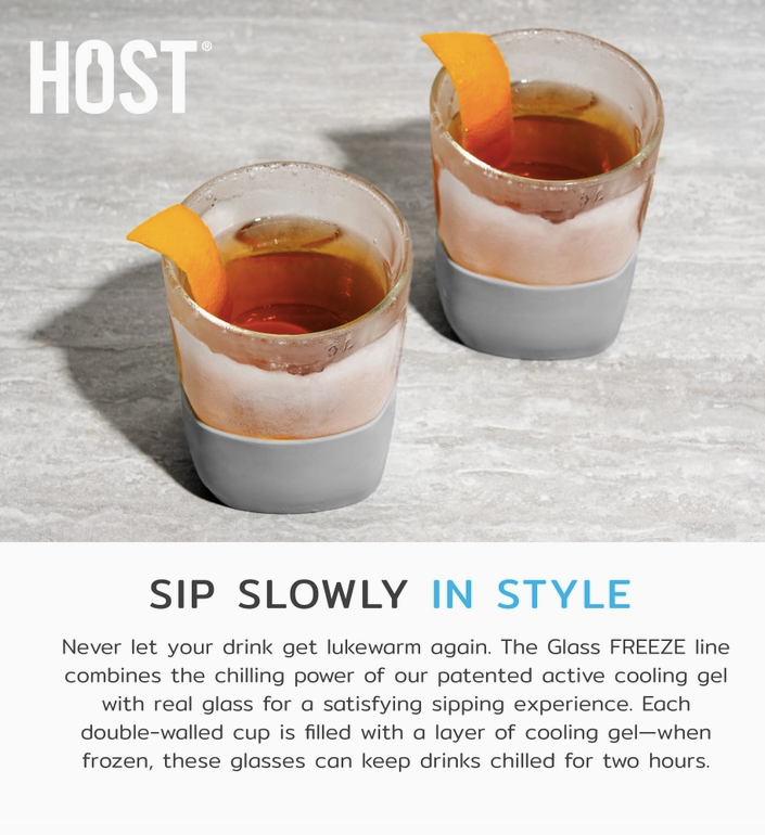 Glass Freeze™ Cooling Whiskey Glasses - Frost - Set