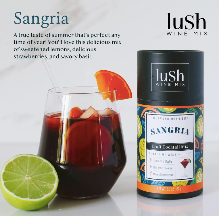 Lush Wine Mix-Sangria Singles - Organic Sangria Cocktail & Mocktail Mix